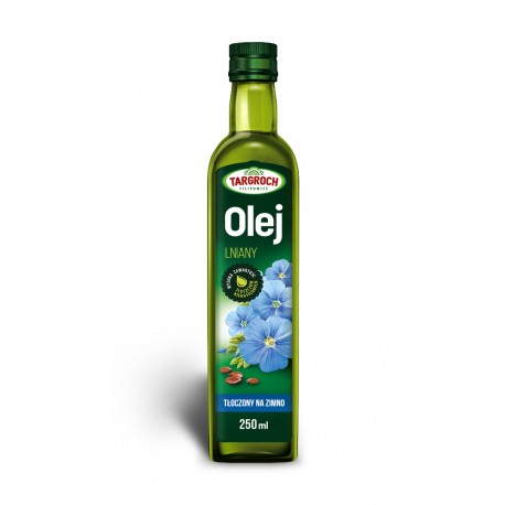 Olej lniany zimnotłoczony nierafinowany 250 ml 